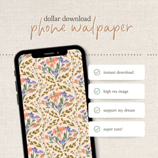 Instant Download : Phone Wallpaper : Spring Clusters