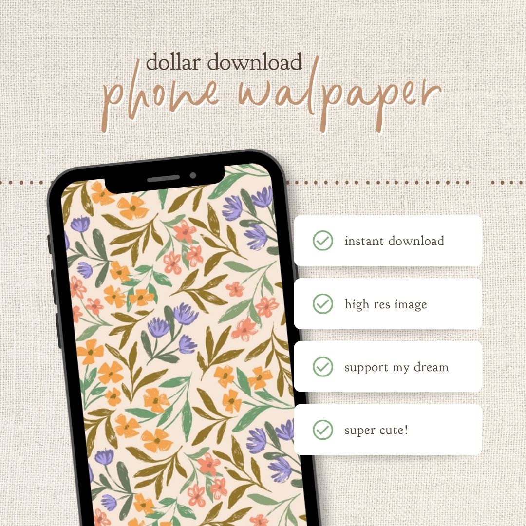 Instant Download : Phone Wallpaper : Spring Meadow