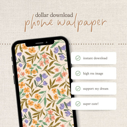 Instant Download : Phone Wallpaper : Spring Meadow
