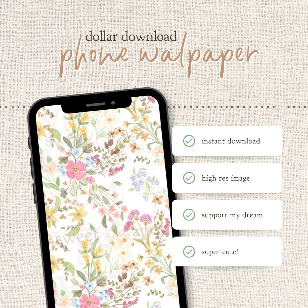 Instant Download : Phone Wallpaper : Storybook Garden