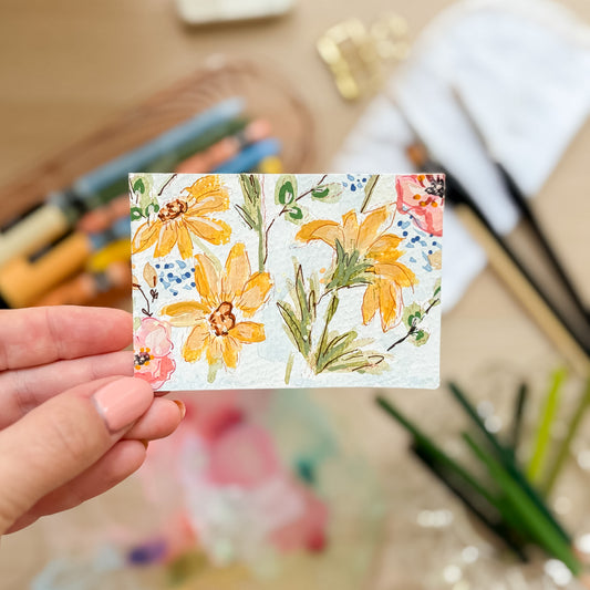 Summer Garden #2 – Original ACEO Painting (Batch 018 #2)