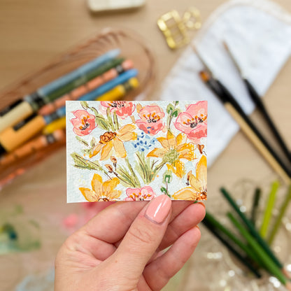 Summer Garden #5 – Original ACEO Painting (Batch 018 #5)