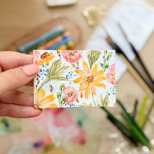 Summer Garden #8 – Original ACEO Painting (Batch 018 #8)
