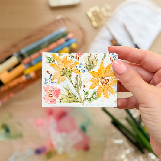Summer Garden #9 – Original ACEO Painting (Batch 018 #9)