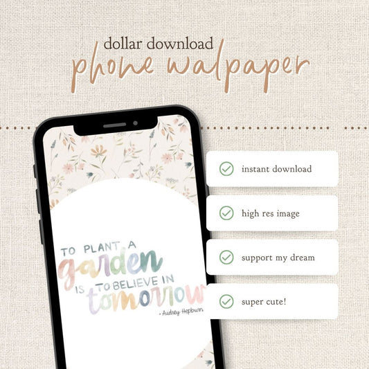 Instant Download : Phone Wallpaper : Tomorrows Garden