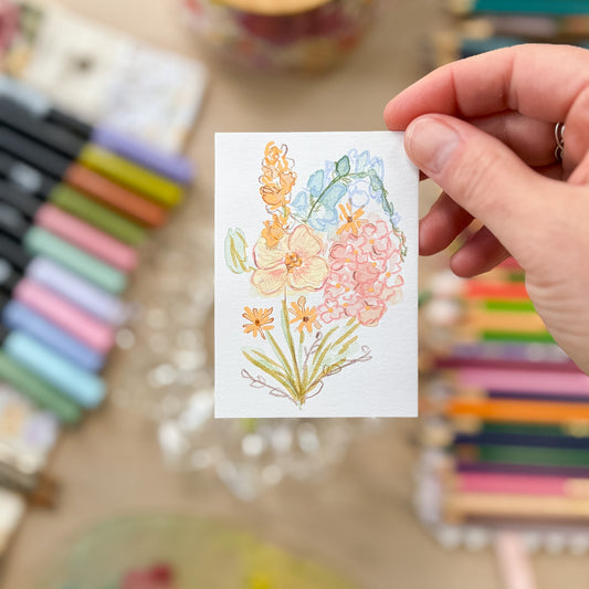 Violet Hush – Original ACEO Painting (Batch 012 #6)
