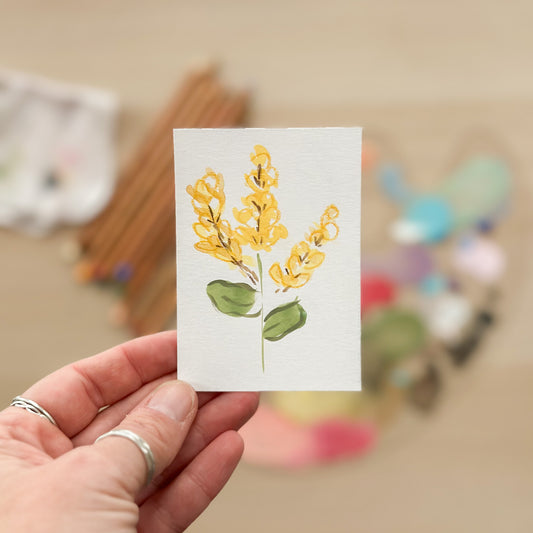 Where Flowers Rest – Original ACEO Painting (Batch 002 #12)