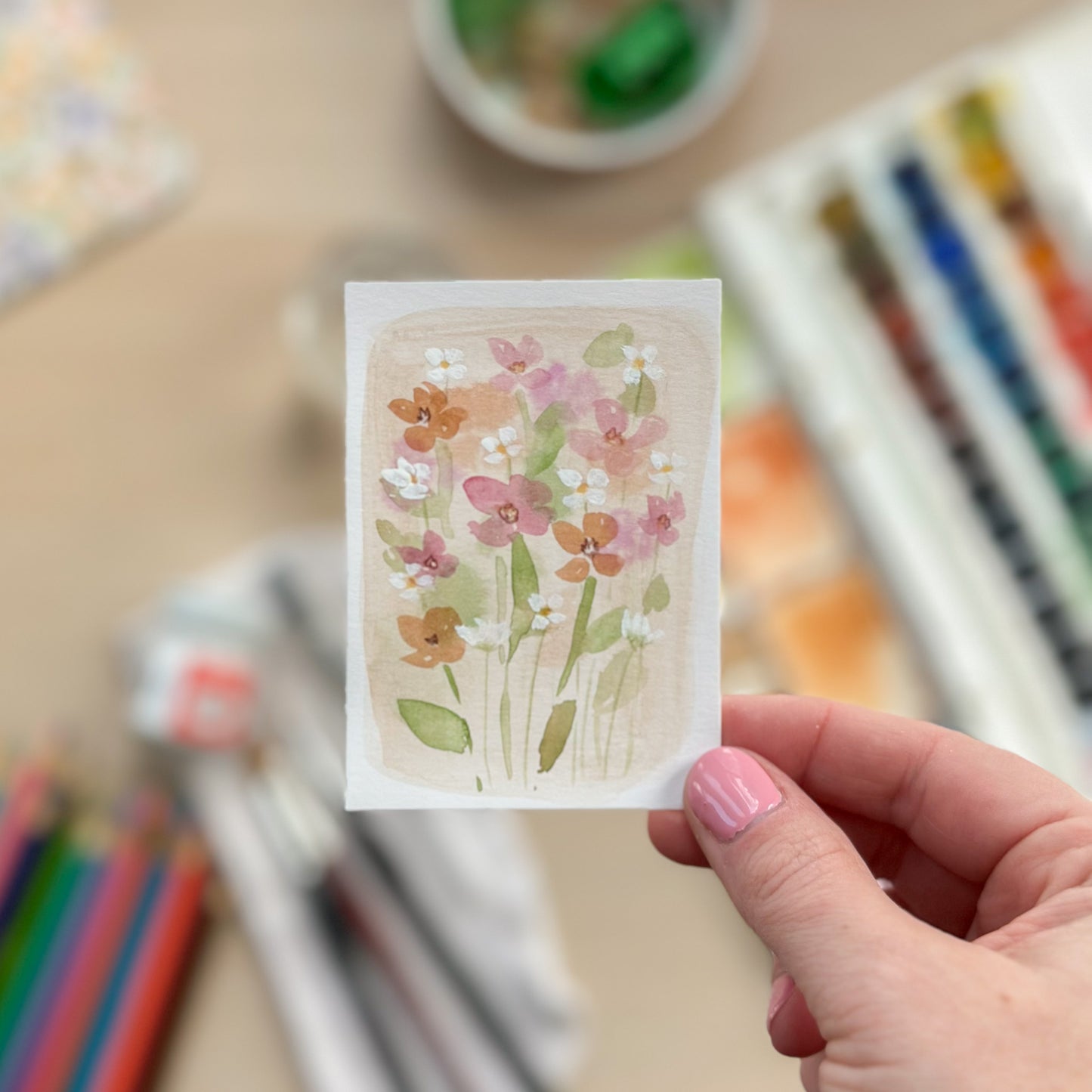 Where the Field Begins – Original ACEO Painting (Batch 005 #9)