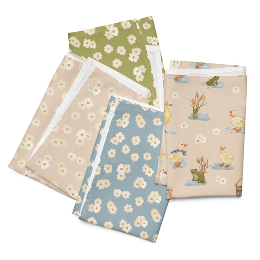 Puddle Ducks : Set of 4 Cloth Napkins