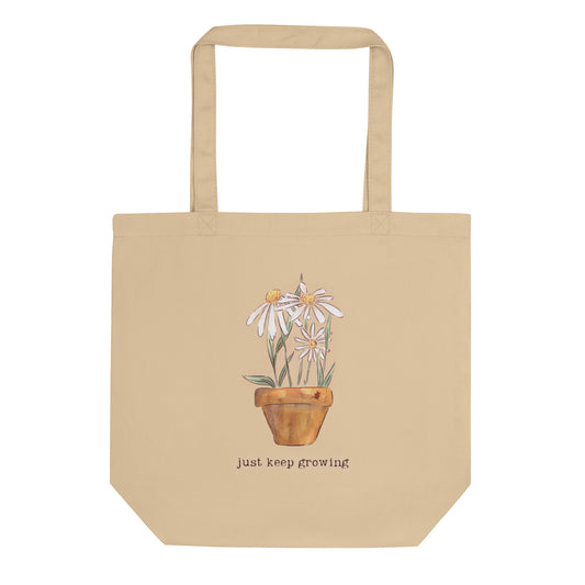 Just keep Growing : Medium Eco Tote Bag