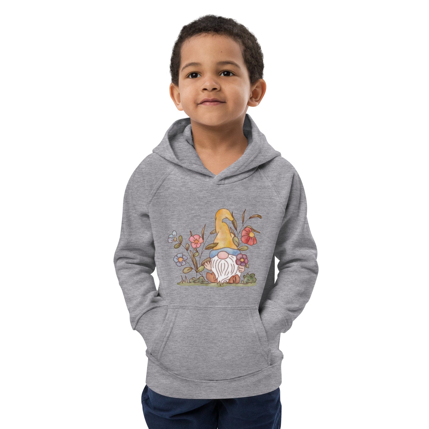 Flower Gnome : Kids Eco Hoodie