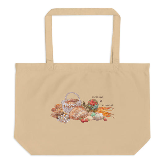 Meet me at the Market : Large Eco Tote Bag