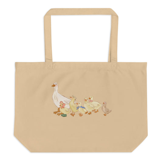 Ducks in a Row : Large Eco Tote Bag