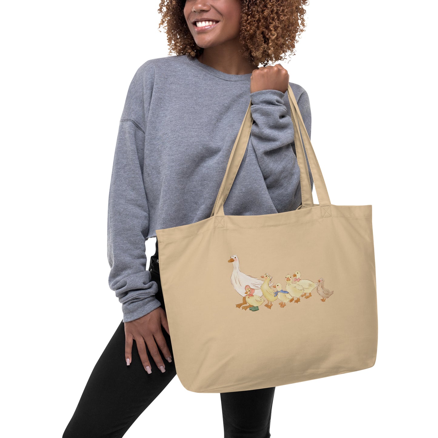 Ducks in a Row : Large Eco Tote Bag