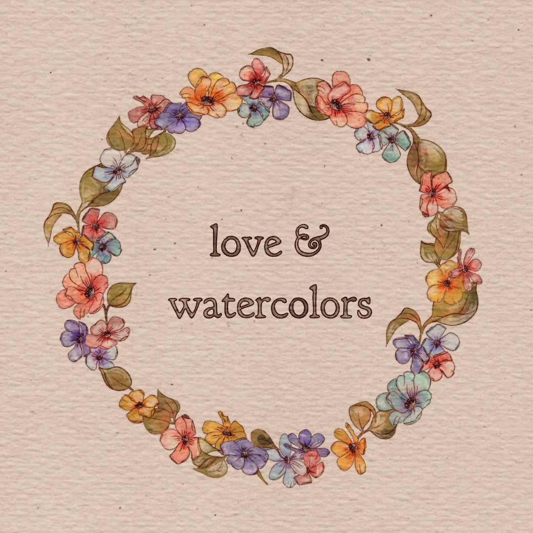Watercolor Wreath Tutorial, brushes & palette