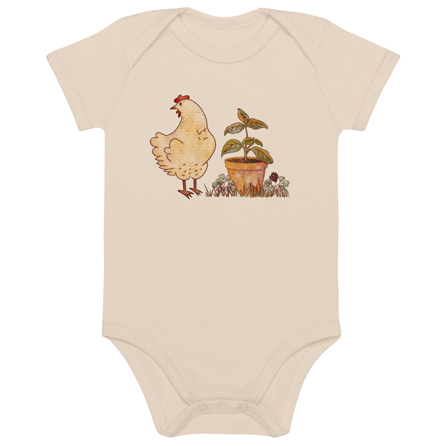 Chicken & Basil : Organic Bodysuit