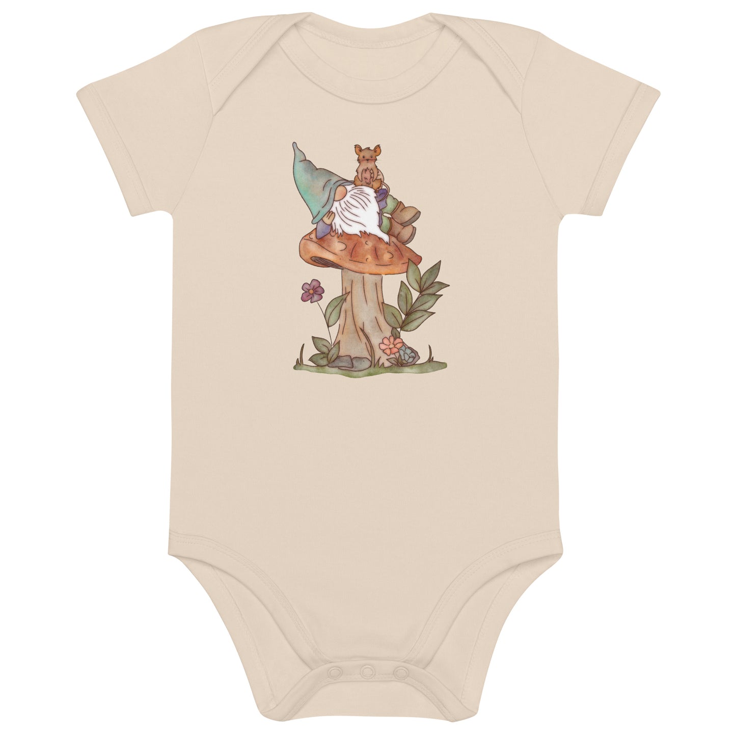 Mushroom Mouse Gnome : Organic Bodysuit