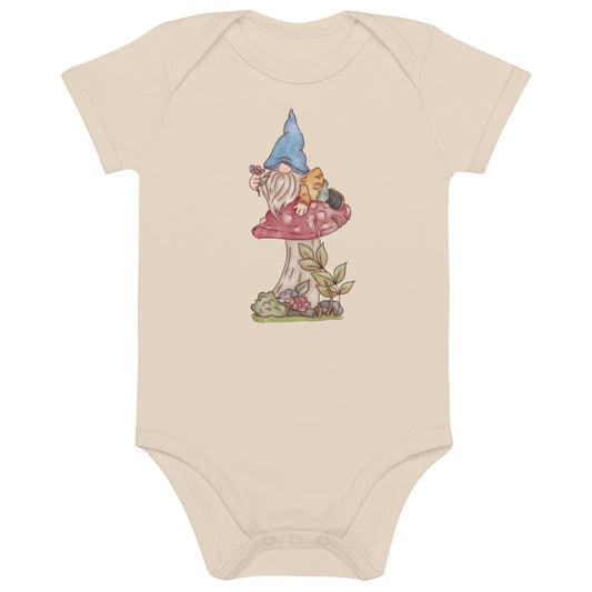 Mushroom Flower Gnome : Organic Bodysuit