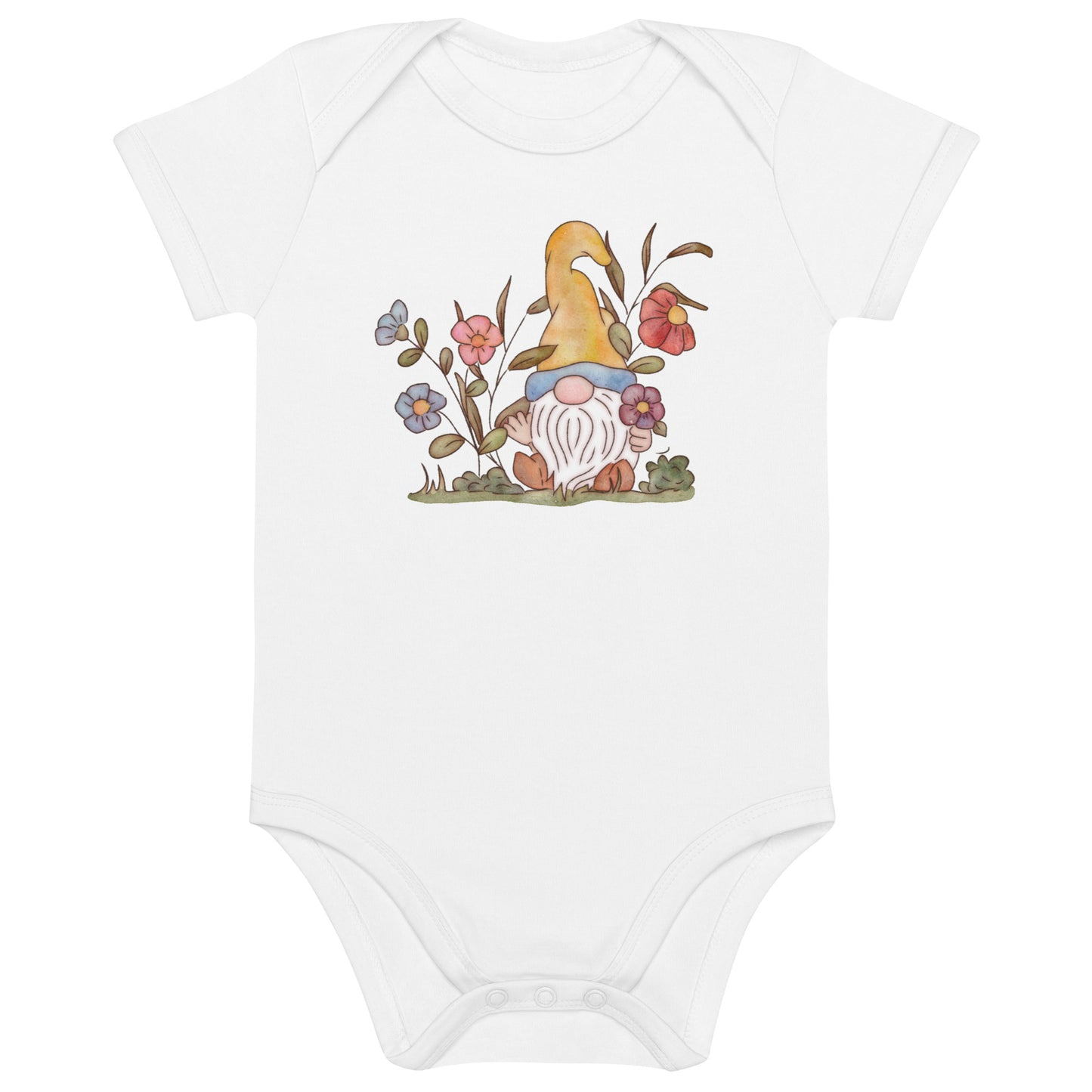 Flower Gnome : Organic Bodysuit