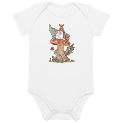 Mushroom Mouse Gnome : Organic Bodysuit