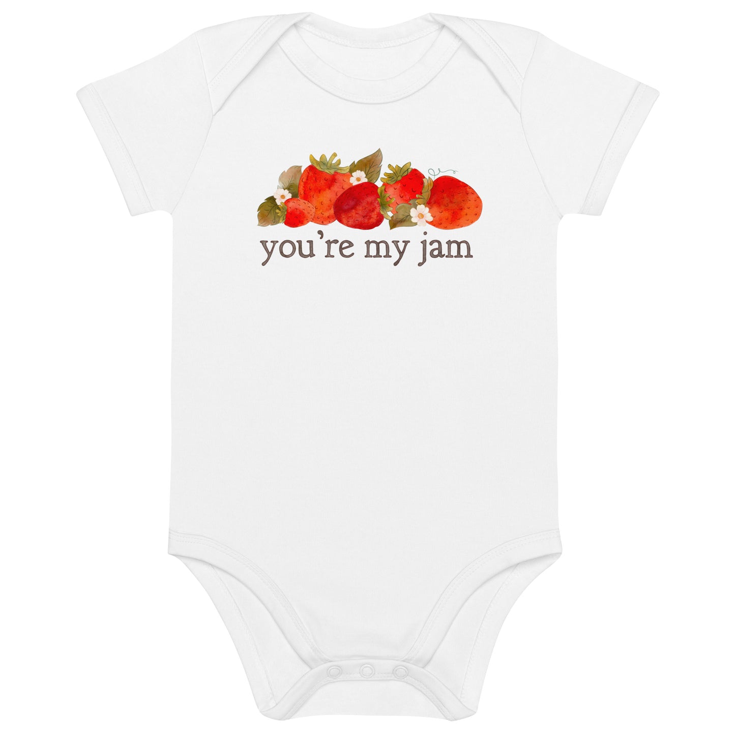 Strawberry Fields : You're my Jam Organic Bodysuit