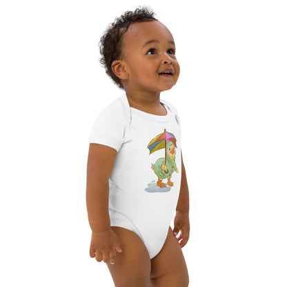 Mr. Puddle Duck : Rainbow : Organic Bodysuit