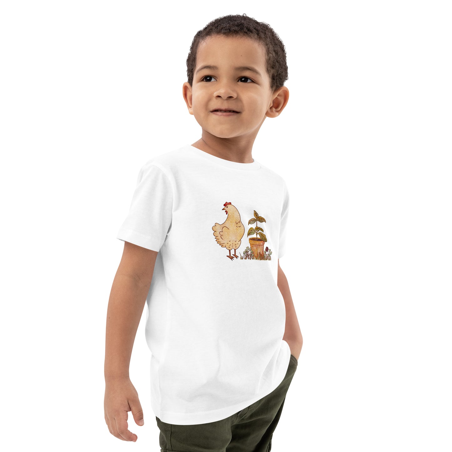 Chicken & Basil : Organic Kids Tee