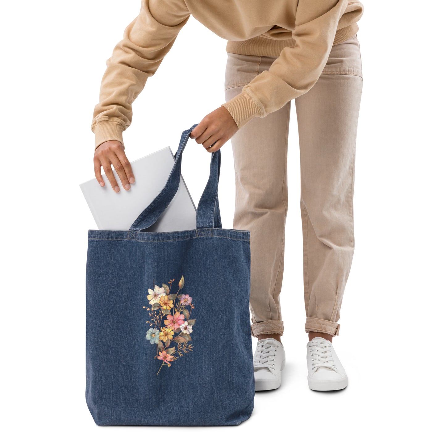 Lily : Organic Denim Tote