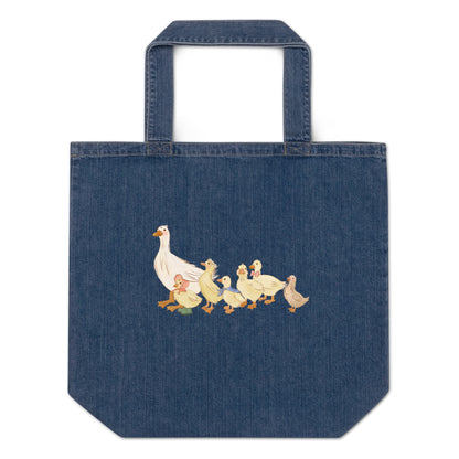 Ducks in a Row : Organic Denim Tote bag