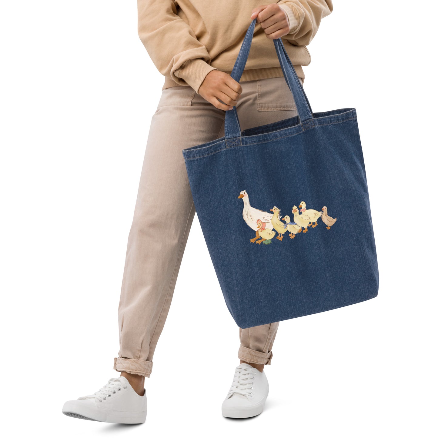 Ducks in a Row : Organic Denim Tote bag