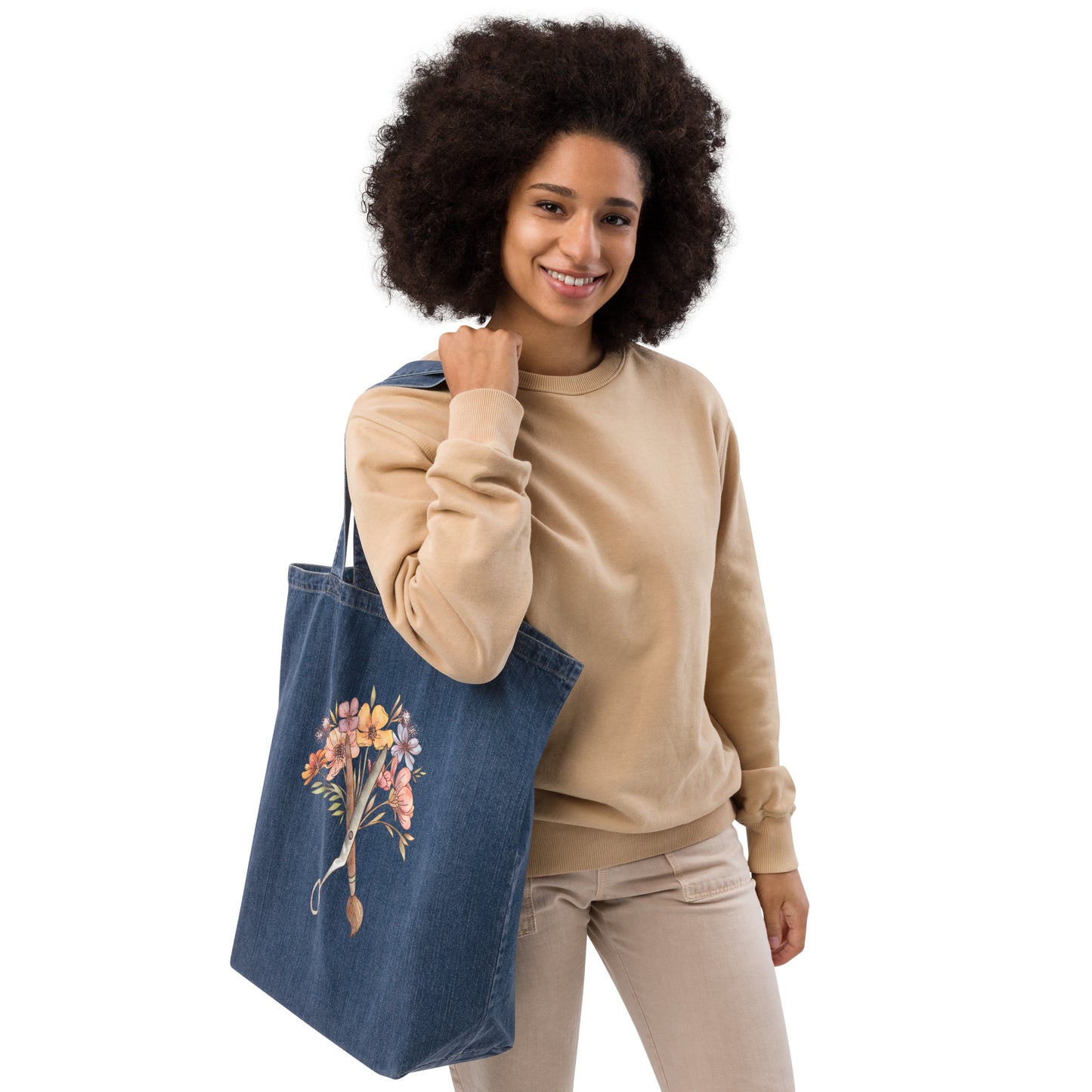 Sweet As April : Organic Denim Tote