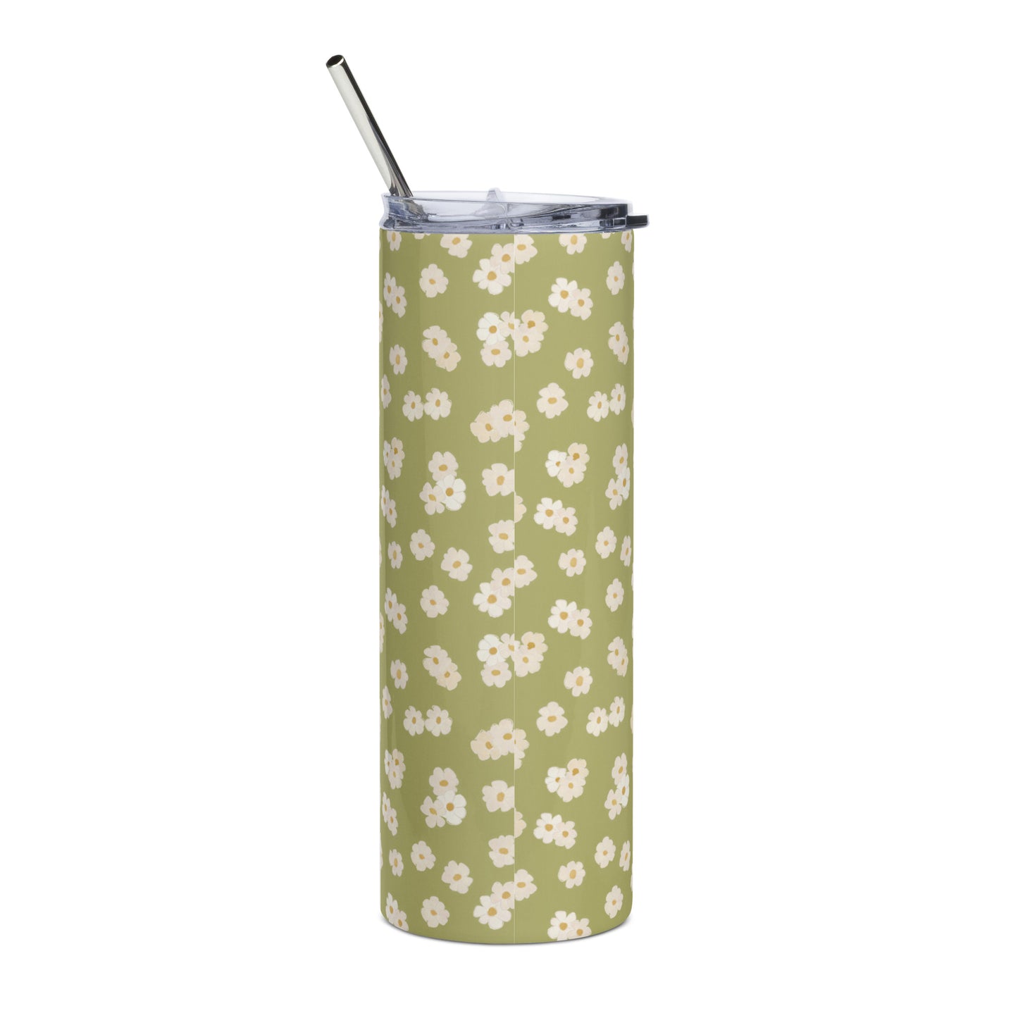 Daisies : Green : Stainless Steel Tumbler