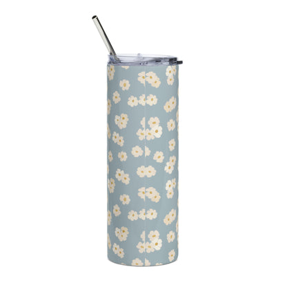 Daisies : Blue : Stainless Steel Tumbler