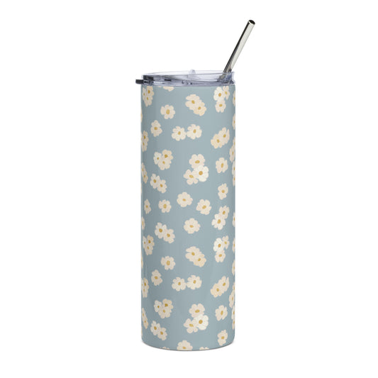 Daisies : Blue : Stainless Steel Tumbler