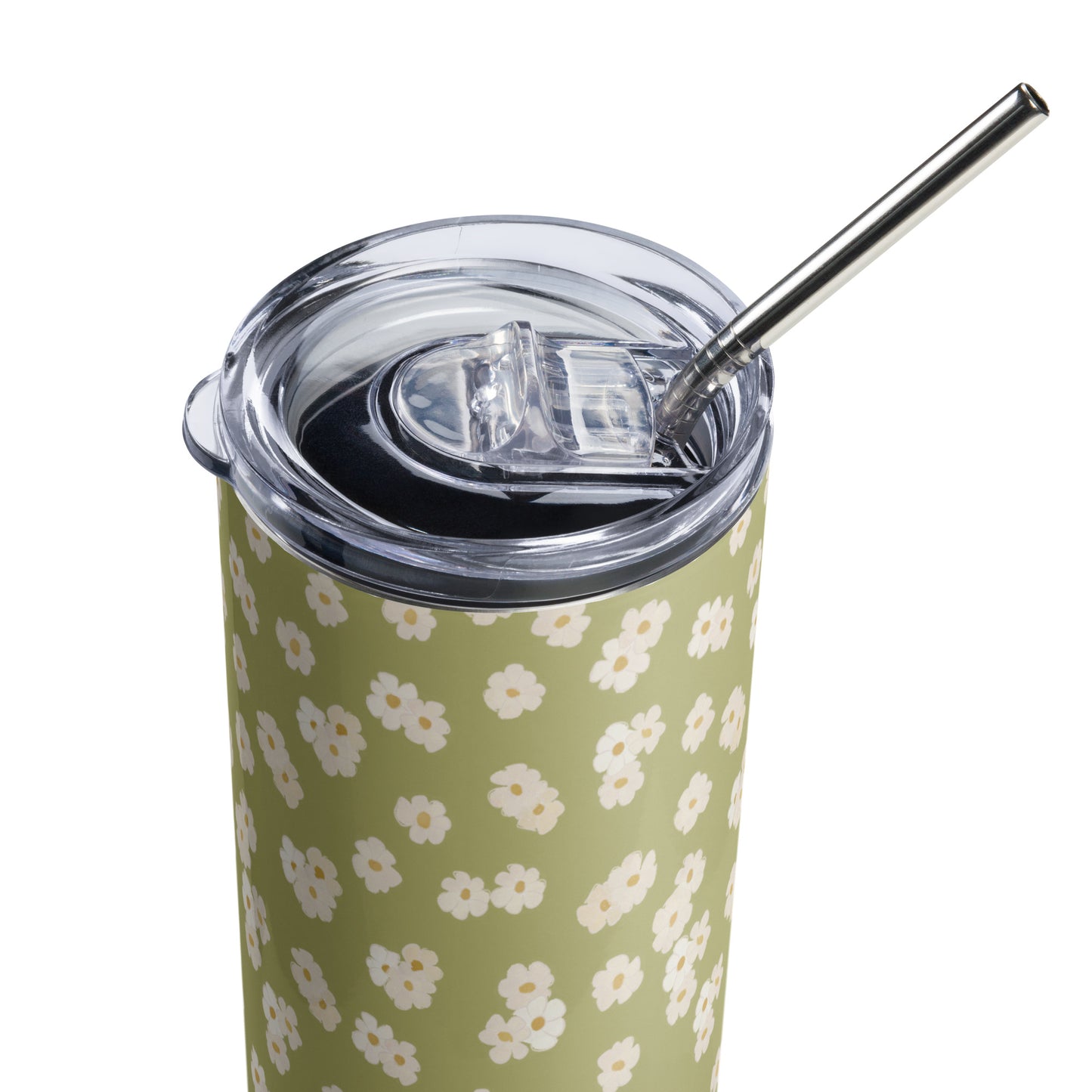 Daisies : Green : Stainless Steel Tumbler