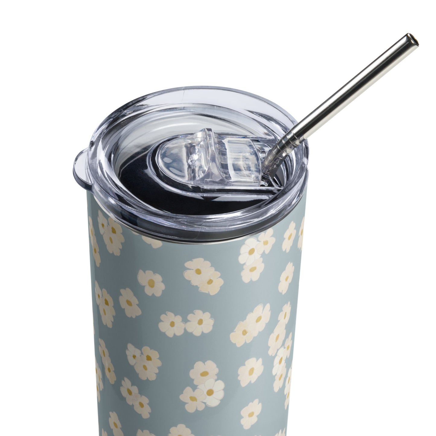 Daisies : Blue : Stainless Steel Tumbler