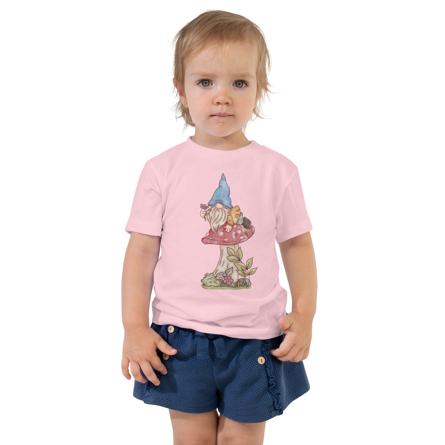 Mushroom Flower Gnome : Toddler Tee