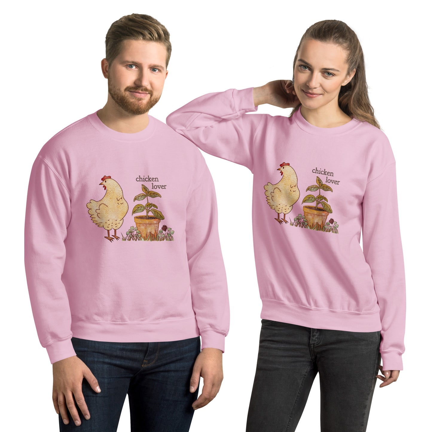 Chicken Love : Comfy Crew Sweatshirt