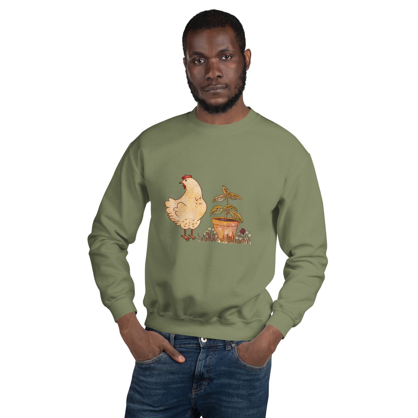 Chicken & Basil : Comfy Crew Sweatshirt