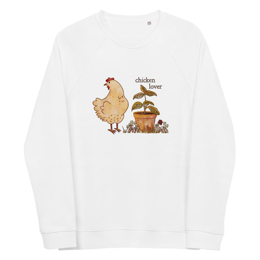 Chicken Love : Organic Comfy Crew Sweatshirt