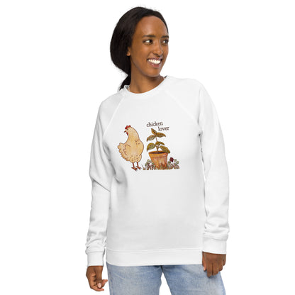 Chicken Love : Organic Comfy Crew Sweatshirt