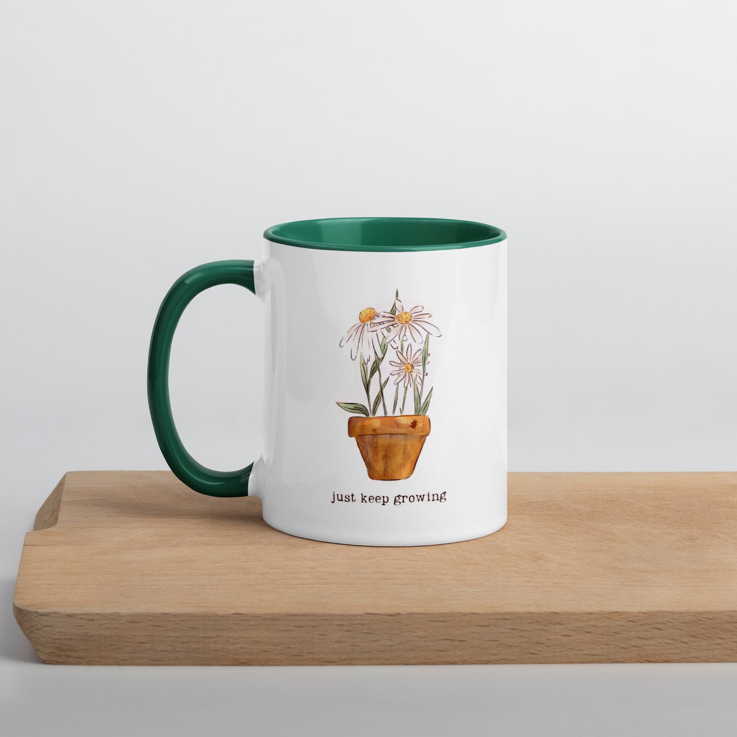 Just keep Growing : Mug with Color