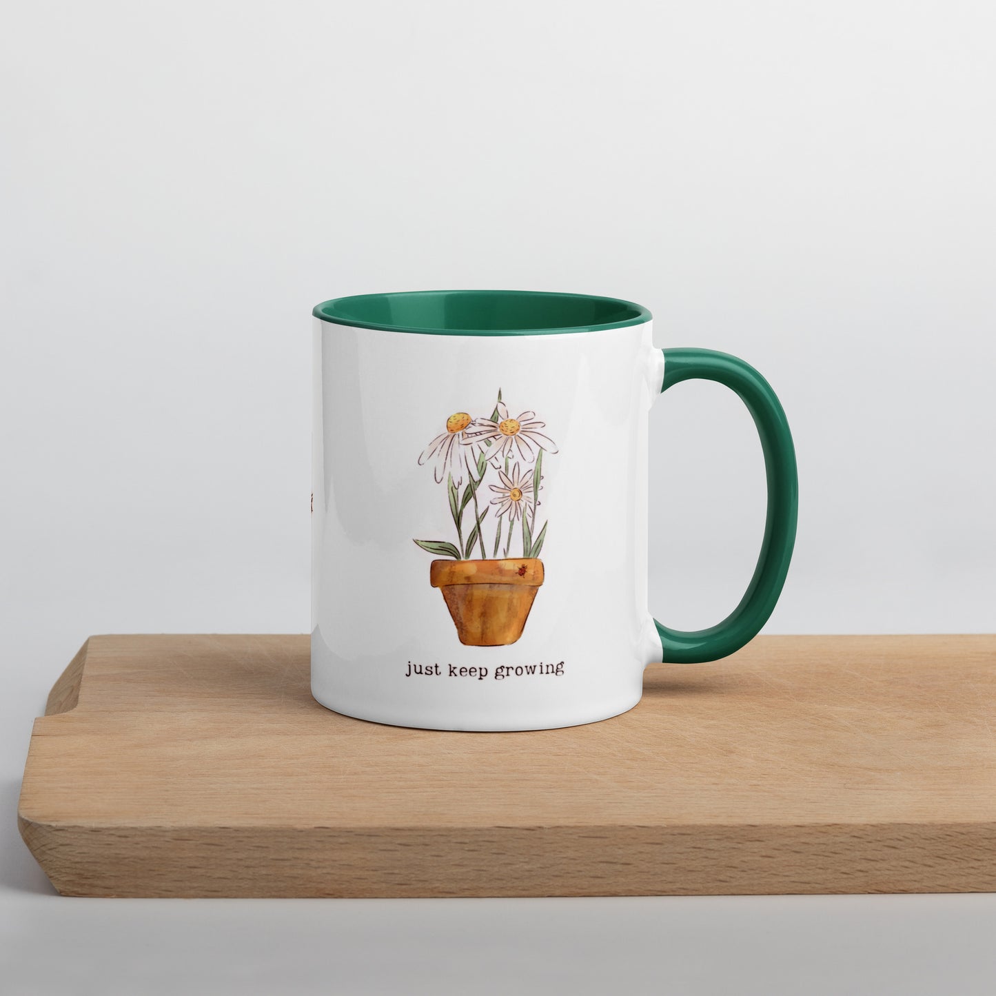 Just keep Growing : Mug with Color