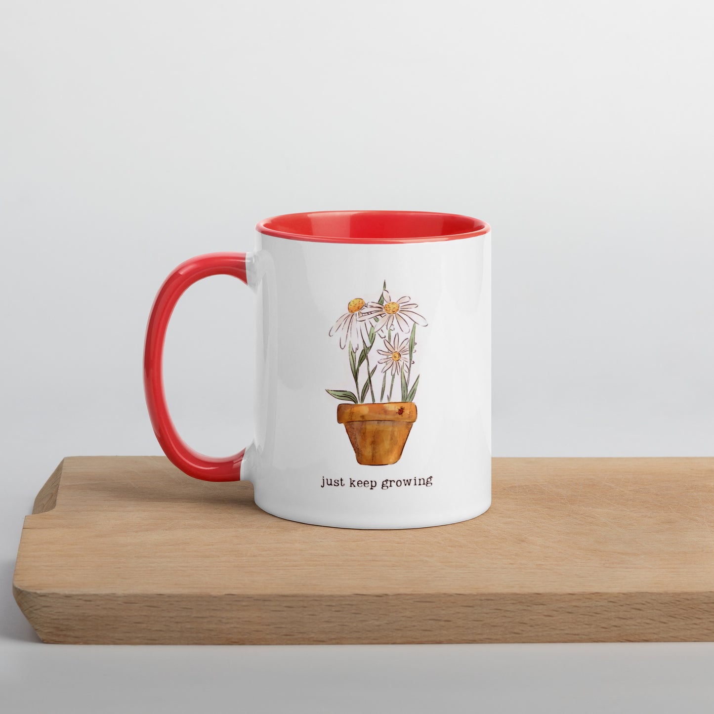 Just keep Growing : Mug with Color