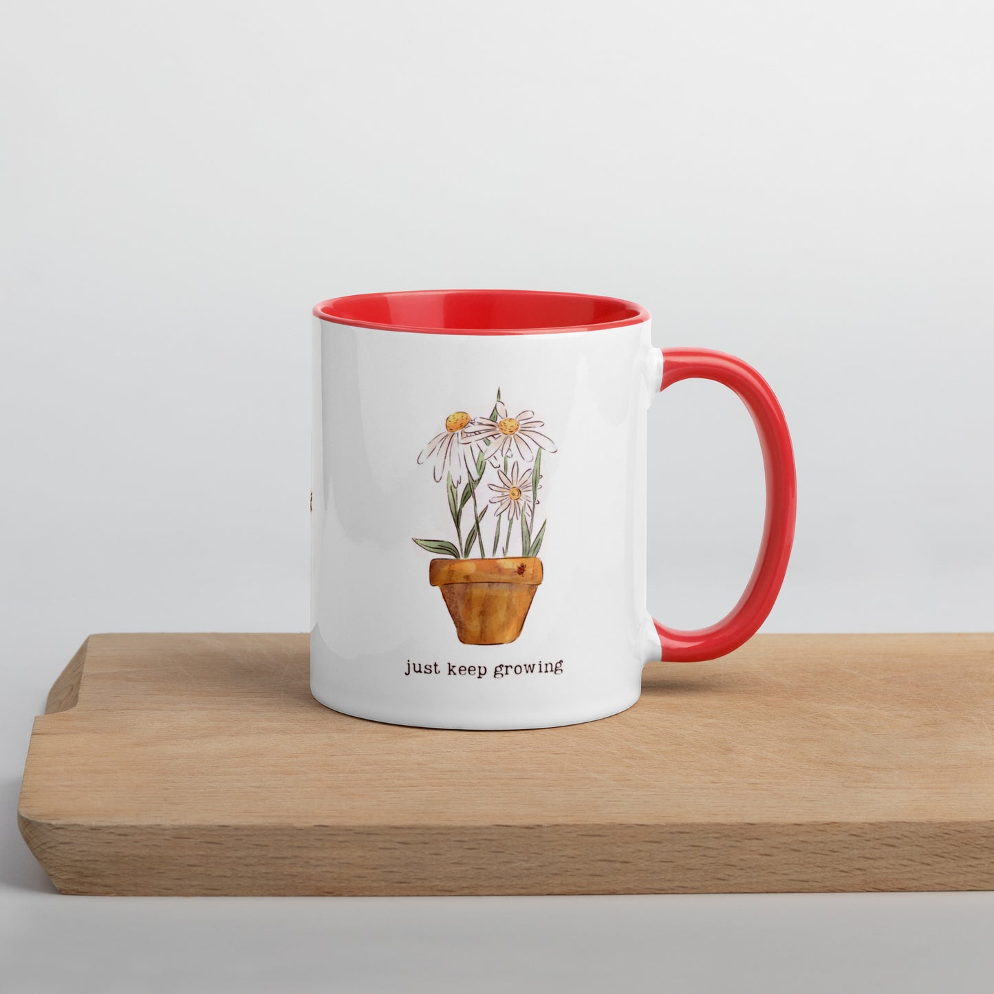 Just keep Growing : Mug with Color