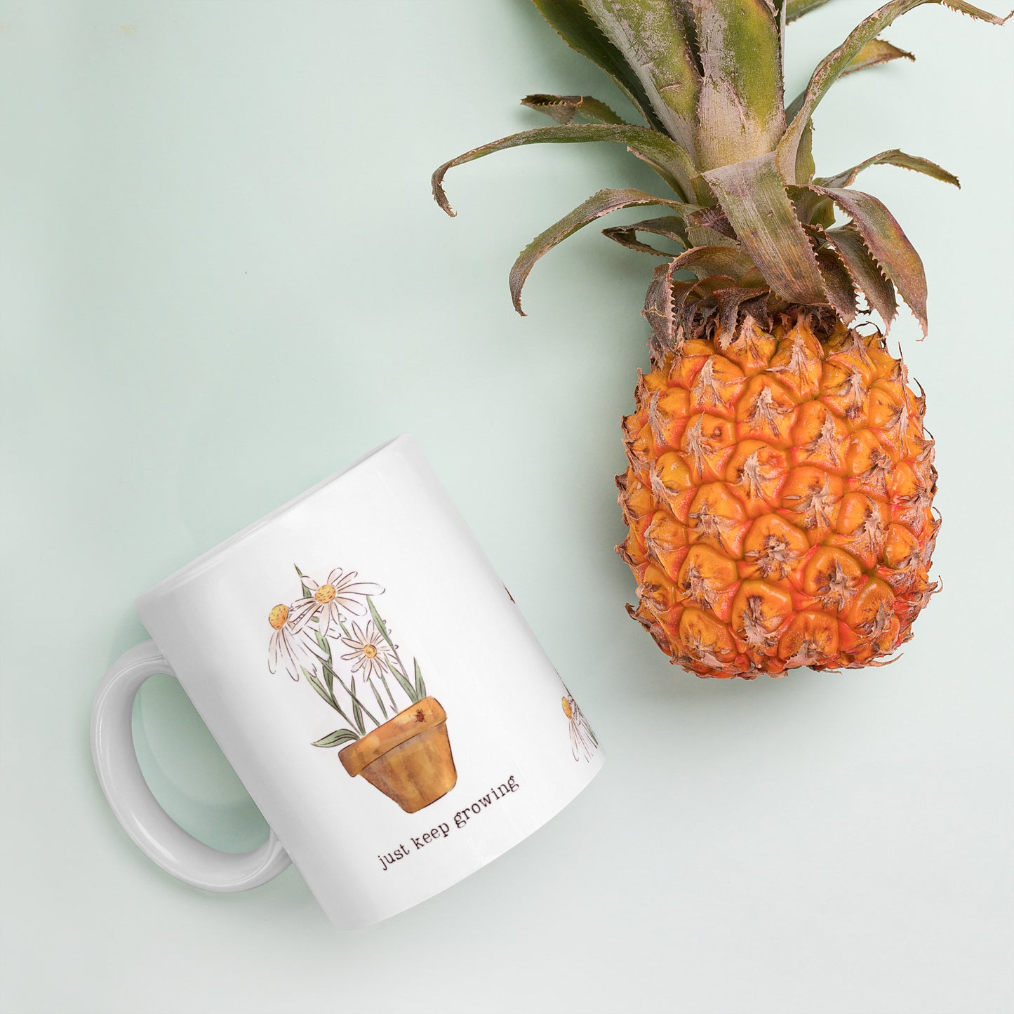 Just Keep Growing : White Mug