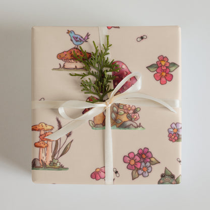 Gnome Garden : Wrapping Paper