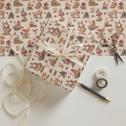 Gnome Garden : Wrapping Paper