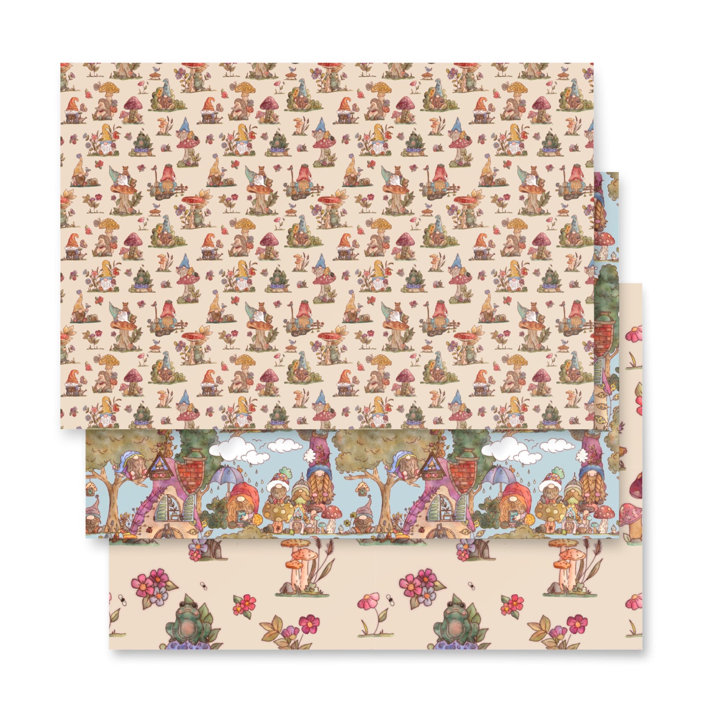 Gnome Garden : Wrapping Paper