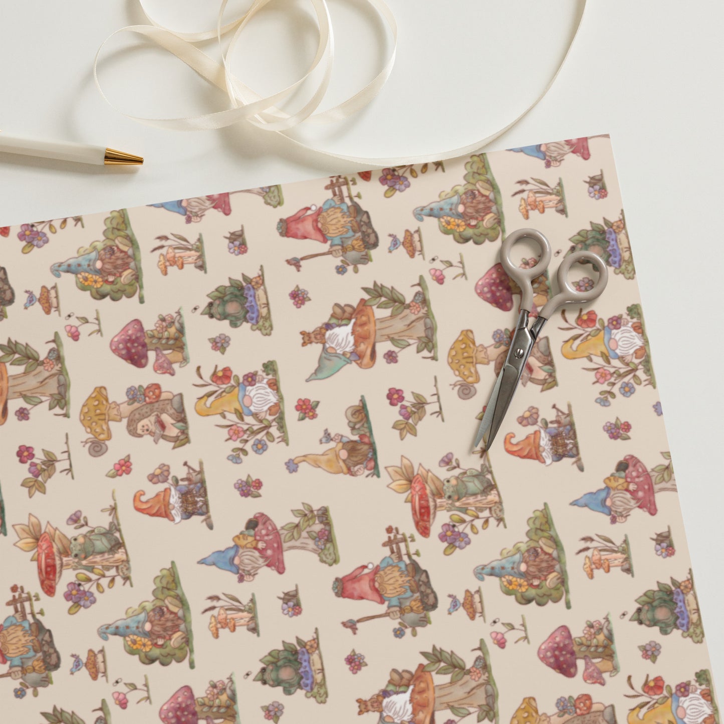 Gnome Garden : Wrapping Paper